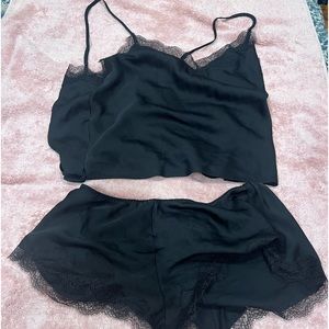 Black Cami, and lace short set from Victoria’s Secret size medium